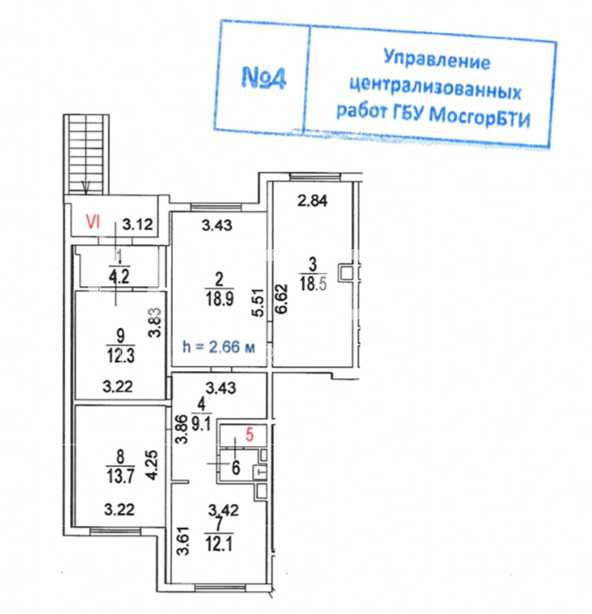 Планировка офиса 92 м², 1 этаж, Жилое здание «г Москва, Беломорская ул., 20, кор. 2»